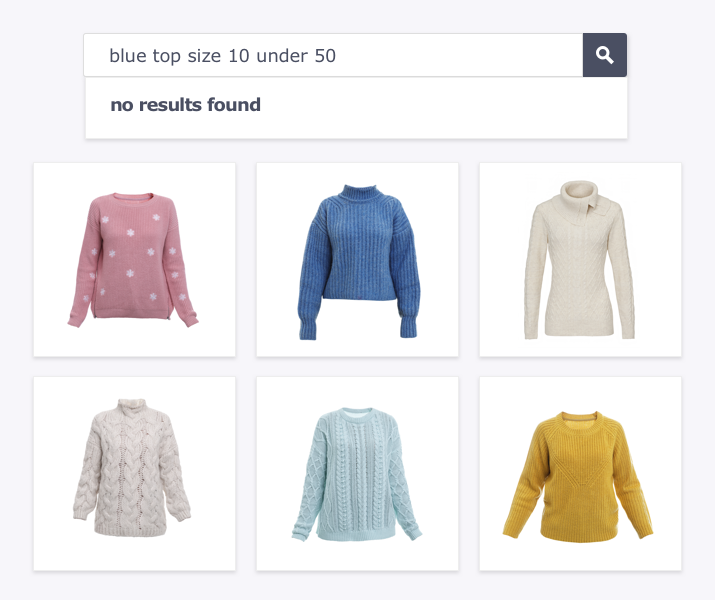 No results for blue top 10 under 50 query